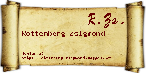 Rottenberg Zsigmond névjegykártya